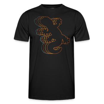 Gecko - Männer Funktions-T-Shirt - Schwarz - Vorne - AI Model Male 178 dark (178cm)