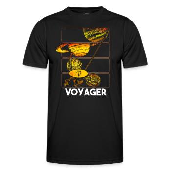Vaisseau spatial Voyager Espace - T-shirt sport Homme - noir - Devant - AI Model Male 178 dark (178cm)