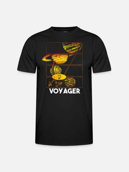 Voyager Raumsonde Weltraum Raumfahrt - Männer Funktions-T-Shirt - Schwarz