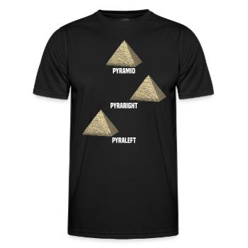 Pyramides drôles - T-shirt sport Homme - noir - Devant - AI Model Male 178 dark (178cm)