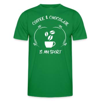 Kaffee Espresso Käffchen & Schokolade - Männer Funktions-T-Shirt - Kelly Green - Vorne - AI Model Male 178 dark (178cm)