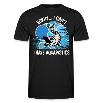 Aquarium Aquarists Fish Ornamental fish Aquaristics - Men's Functional T-Shirt - black - Front - AI Model Male 178 dark (178cm)