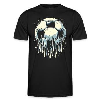 Melting Football - Men's Functional T-Shirt - black - Front - AI Model Male 178 dark (178cm)