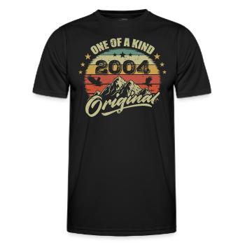 2004 Geburtstag Jahrgang 2004 Retro geboren im Jahr 2004 - Männer Funktions-T-Shirt - Schwarz - Vorne - AI Model Male 178 dark (178cm)