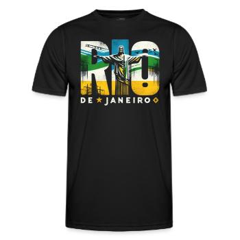 Rio de Janeiro Brasilien - Männer Funktions-T-Shirt - Schwarz - Vorne - AI Model Male 178 dark (178cm)