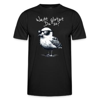 Watt vous regarde alors en disant - T-shirt sport Homme - noir - Devant - AI Model Male 178 dark (178cm)