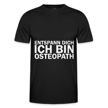 Osteopath Osteopathie Heilpraktiker Heilkunde - Männer Funktions-T-Shirt - Schwarz - Vorne - AI Model Male 178 dark (178cm)