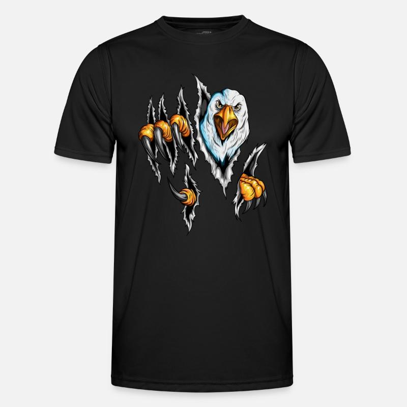 Griffes d’aigle à gratter Oiseau de proie Design Eagle Eye - T-shirt sport Homme - noir