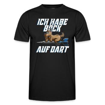 Darten Dartspieler Bock auf Dart Dartspieler Spiel - Männer Funktions-T-Shirt - Schwarz - Vorne - AI Model Male 178 dark (178cm)