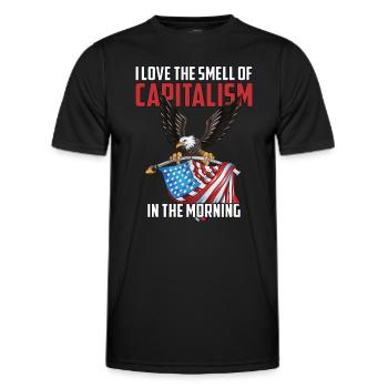 USA Flagge Adler Kapital Geld Vermögfen Wertpapier - Männer Funktions-T-Shirt - Schwarz - Vorne - AI Model Male 178 dark (178cm)