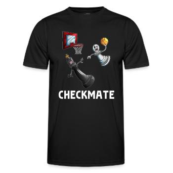 Basketball Dunking Bauer schlägt König Brettspiell - Männer Funktions-T-Shirt - Schwarz - Vorne - AI Model Male 178 dark (178cm)