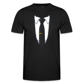 Suit Anzug Kinderkostüm Spaßgeschenk Partneroutfit - Männer Funktions-T-Shirt - Schwarz - Vorne - AI Model Male 178 dark (178cm)