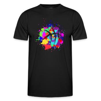 Basketball Basketballspieler Überraschungsoutfit - Männer Funktions-T-Shirt - Schwarz - Vorne - AI Model Male 178 dark (178cm)