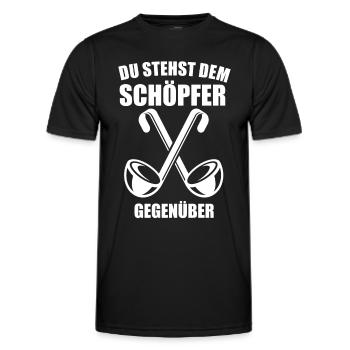 Du stehst den Schöpfer gegenüber Koch Köche Kochen - Männer Funktions-T-Shirt - Schwarz - Vorne - AI Model Male 178 dark (178cm)