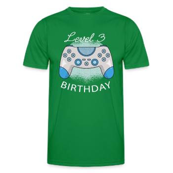 Level 3 Birthday Play Birthday Present - Männer Funktions-T-Shirt - Kelly Green - Vorne - AI Model Male 178 dark (178cm)