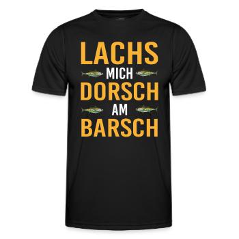 Lachs Mich Dorsch Am Barsch Angler Fischarten - Männer Funktions-T-Shirt - Schwarz - Vorne - AI Model Male 178 dark (178cm)