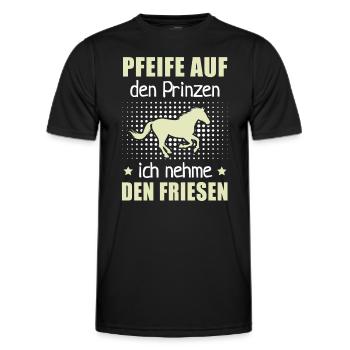 Pfeife Prinzen Nehme Friesen Pferderassen Geschenk - Männer Funktions-T-Shirt - Schwarz - Vorne - AI Model Male 178 dark (178cm)