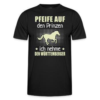 Pfeife Prinzen Nehme Württemberger Pferderassen - Männer Funktions-T-Shirt - Schwarz - Vorne - AI Model Male 178 dark (178cm)