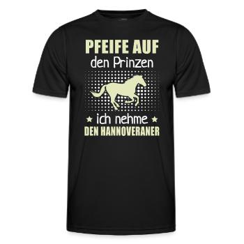Pfeife Prinzen Nehme Hannoveraner Reiterhof - Männer Funktions-T-Shirt - Schwarz - Vorne - AI Model Male 178 dark (178cm)