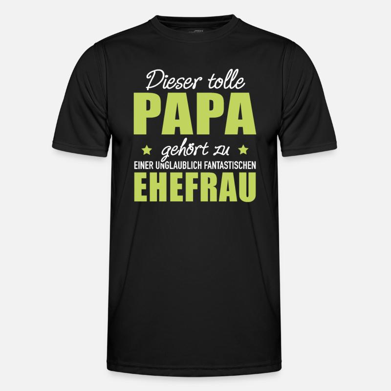 Papa gehört zu Ehefrau Eheleben Elternzeit Familie Männer Funktions-T-Shirt
