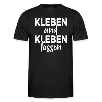 Kleben Und Kleben Lassen Cooler Klimawandel Spruch - Männer Funktions-T-Shirt - Schwarz - Vorne - AI Model Male 178 dark (178cm)