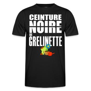 Jardin ceinture noire grelinette humour jardinier - T-shirt sport Homme - noir - Devant - AI Model Male 178 dark (178cm)