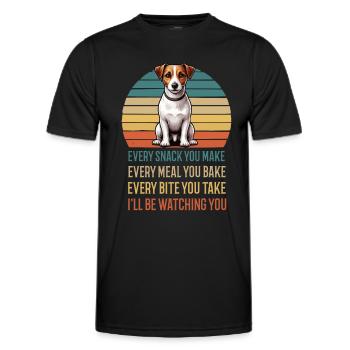 Every Snack you make Jack Russel terrier Jackie - Männer Funktions-T-Shirt - Schwarz - Vorne - AI Model Male 178 dark (178cm)