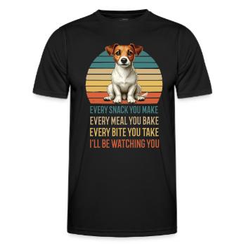Every Snack you make Jack Russel terrier Jackie - Männer Funktions-T-Shirt - Schwarz - Vorne - AI Model Male 178 dark (178cm)