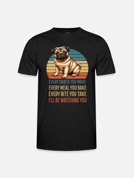 Hver snack du laver mops mops ejere - Funktionsshirt til herrer - sort