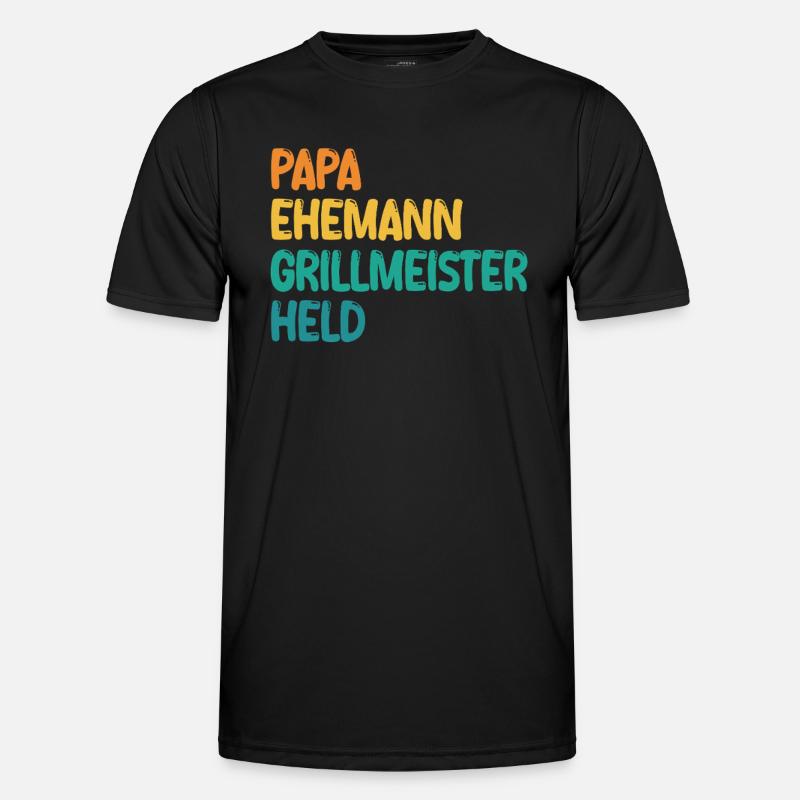 Papa Mari Grill Master Hero - T-shirt sport Homme - noir