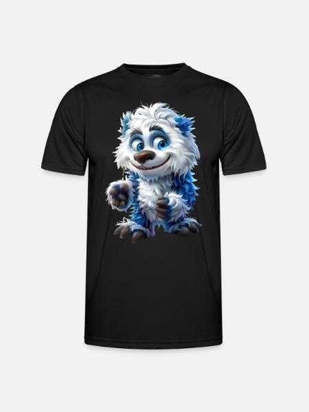 Yeti #lovely toons - Men's Functional T-Shirt - black