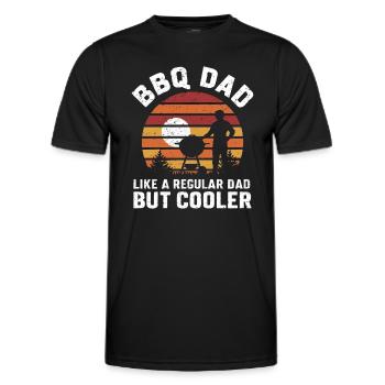 BBQ Dad Like A Regular Dad But Cooler - Men's Functional T-Shirt - black - Front - AI Model Male 178 dark (178cm)