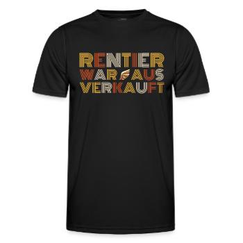 Funny Christmas "Reindeer was sold out" - Men's Functional T-Shirt - black - Front - AI Model Male 178 dark (178cm)