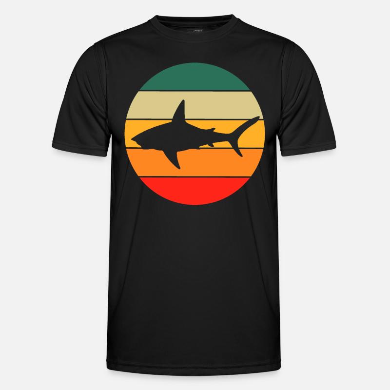 Retro Shark - Men's Functional T-Shirt - black