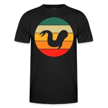 Retro Beluga Wal - Männer Funktions-T-Shirt - Schwarz - Vorne - AI Model Male 178 dark (178cm)