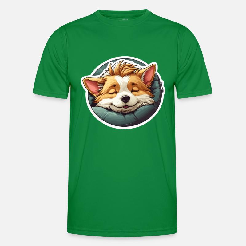 Corgi endormi mignon T-shirt sport Homme