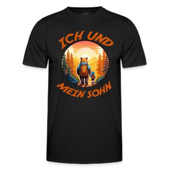 Ich und mein Sohn - Männer Funktions-T-Shirt - Schwarz - Vorne - AI Model Male 178 dark (178cm)
