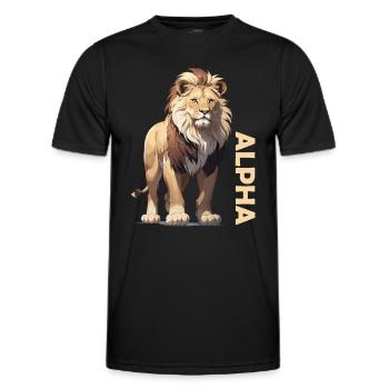 Alpha Lion - T-shirt sport Homme - noir - Devant - AI Model Male 178 dark (178cm)