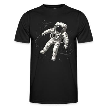 Weltall Astronaut - Männer Funktions-T-Shirt - Schwarz - Vorne - AI Model Male 178 dark (178cm)