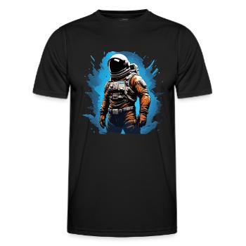 Astronaut Farbenfroh - Männer Funktions-T-Shirt - Schwarz - Vorne - AI Model Male 178 dark (178cm)