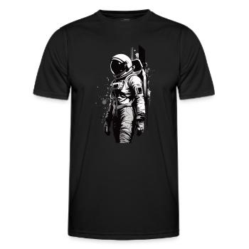 Femme en combinaison spatiale - T-shirt sport Homme - noir - Devant - AI Model Male 178 dark (178cm)