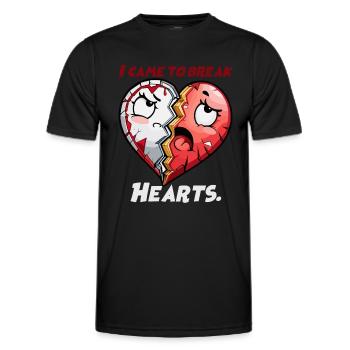 I came to break Hearts - Herzensbrecher - Männer Funktions-T-Shirt - Schwarz - Vorne - AI Model Male 178 dark (178cm)