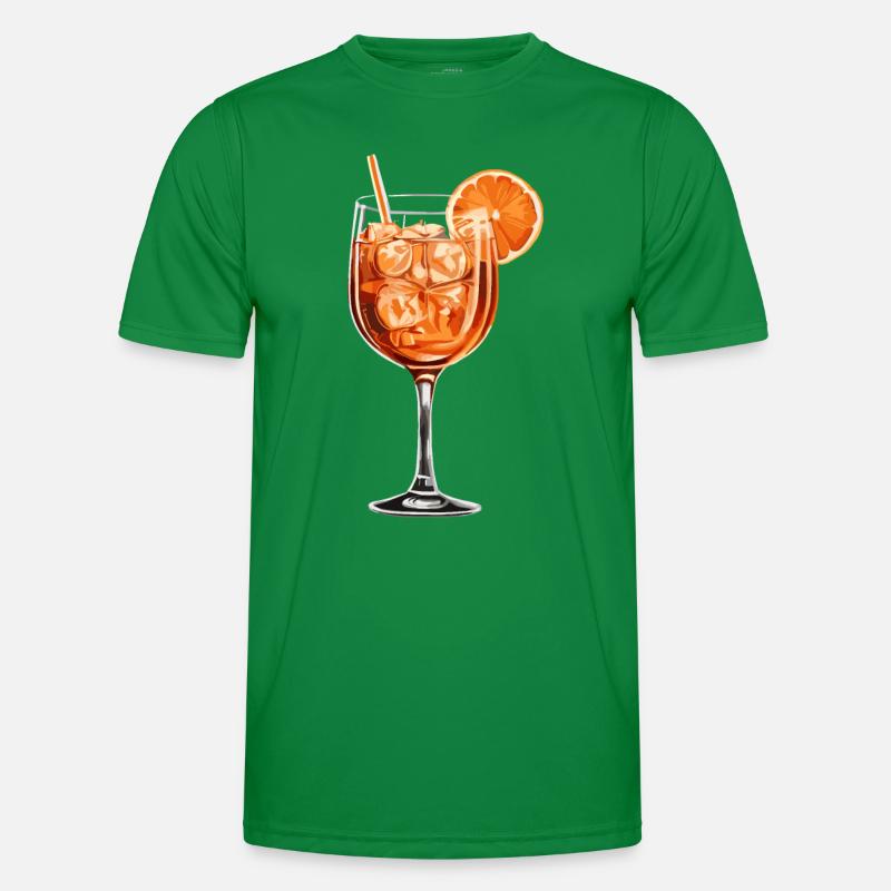 Spritz Cocktail mit Orange Männer Funktions-T-Shirt