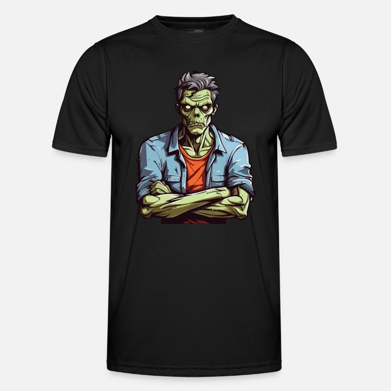 Zombie genervt Männer Funktions-T-Shirt
