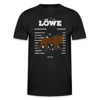 Ich bin ein Löwe Sternzeichen Leo - Männer Funktions-T-Shirt - Schwarz - Vorne - AI Model Male 178 dark (178cm)