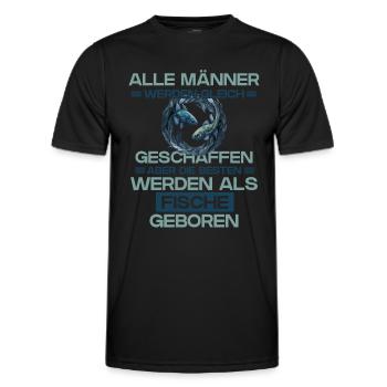 Sternzeichen Fische - Männer Funktions-T-Shirt - Schwarz - Vorne - AI Model Male 178 dark (178cm)