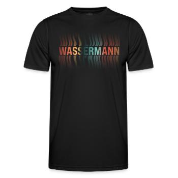 Wassermann Sternzeichen - Männer Funktions-T-Shirt - Schwarz - Vorne - AI Model Male 178 dark (178cm)