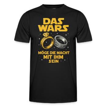 Das Wars Hochzeitsspruch - Männer Funktions-T-Shirt - Schwarz - Vorne - AI Model Male 178 dark (178cm)