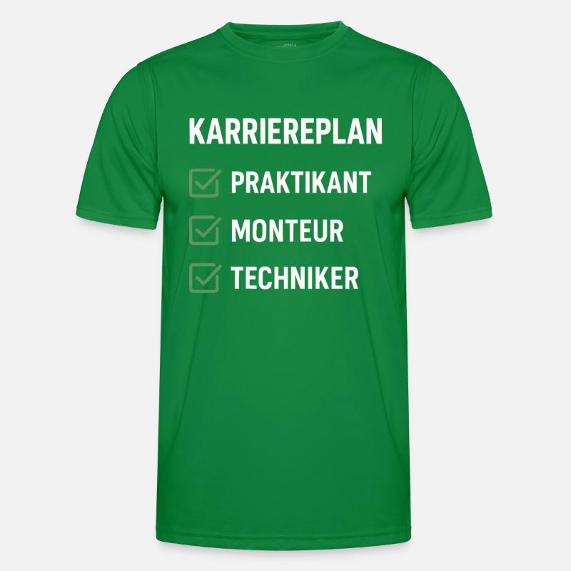Karriereplan Praktikant bis Techniker Männer Funktions-T-Shirt