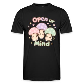 Open ur Mind – Süße Pilze - Männer Funktions-T-Shirt - Schwarz - Vorne - AI Model Male 178 dark (178cm)